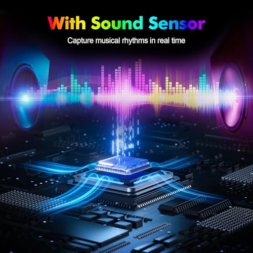 Desktop RGB Tilt Speaker Stands with Dynamic LED Spectrum Analyzer-Vibration Absorption Pad-Small and Medium Bookshelf/Computer Speakers – Adjustable Light Modes Music Spectrum