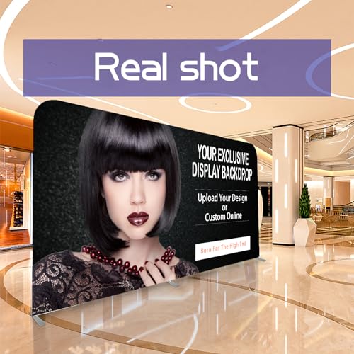 Custom Tension Fabric Display Backdrop | Trade Show Backdrop Display Booth Step and Repeat Stand Banner For Events,Weddings And Advertising - size: 7.5x7.5ft（Frame+ double-sided banner）