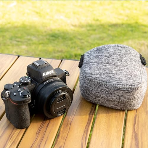 Neoprene Camera Sleeve Case for Sony ZV-E10 II +16-50mm lens Fuji X-T50 | Compact Camera Pouch, 6mm thick Neoprene, Anti Scratch. Touch-fastening flap. without strap, - color: Neoprene Camera Sleeve