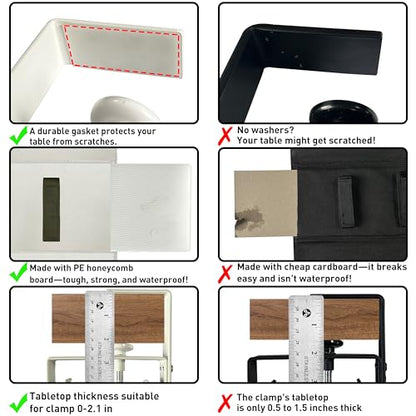 Under Desk Cable Management Tray – No Drill, 48" L x 6" W, Non-Scratch Silicone Clamps, 16 Cable Slots, Washable Honeycomb Base,Beige - color: Beige, size: Upgraded with Enhanced Features-48"L x 6.0"W