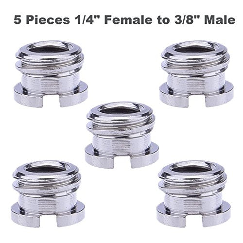Sunmns 1/4 inch and 3/8 inch Converter Screw Adapter Mount Set for Camera/Tripod/Monopod/Ballhead/Light Stand