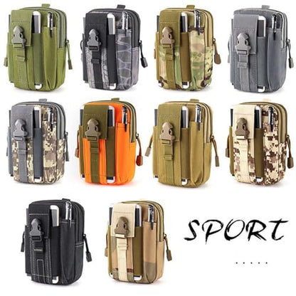 Belt Pouch, Tactical Molle Phone Pouch EDC Utility Pouches Waist Bag, Small Cell Phone Holster Gear Tool Gadget Pocket for Men - color: Shoulder Strap-Black