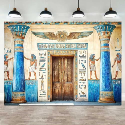 Ancient Egyptian Decor Backdrops for Photoshoot, Egypt Party Picture Decorations Wall Backdrop for Photography Decor Banner, Photographic Studio Photo Backgrounds 5X3 FT - size: 5X3FT