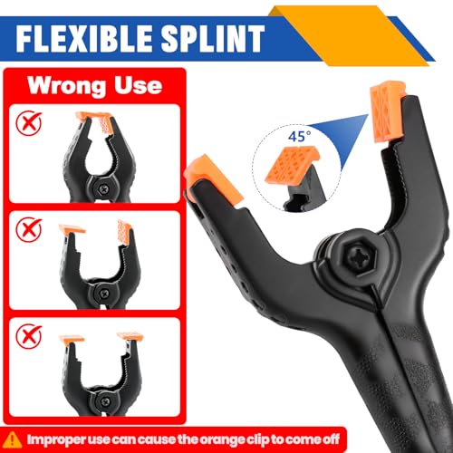 24 Pack 3.5 inch Plastic Spring Clamps, Black Heavy Duty Clips, Backdrop Clips, Plastic Clamps for Crafts, Backdrop Stand, Woodworking, Photography - size: 3.5in-24P
