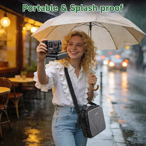 STARTRC VCR Carry Case for Insta360 ACE Pro/Ace Pro 2 Xplorer Grip Pro Flash Print Bundle Accessories Hard Storage Travel Bag extension Cage for Insta 360 Mini 2-in-1 Tripod/114cm Selfie Stick
