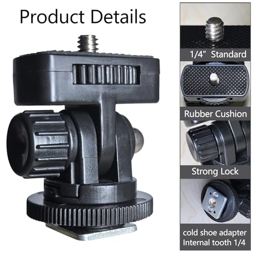 2 pcs Camera hot Shoe Mount Monitor Photography Fill Light Post Conversion Base Cold Shoe Mount Cell Phone Adapter Field Monitor,Video Light, or Microphone