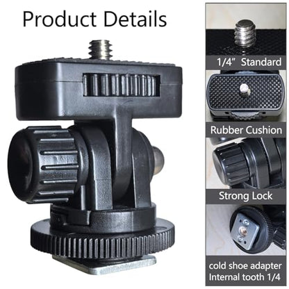 2 pcs Camera hot Shoe Mount Monitor Photography Fill Light Post Conversion Base Cold Shoe Mount Cell Phone Adapter Field Monitor,Video Light, or Microphone