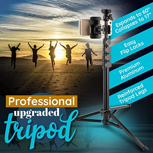 GearLight 12" LED Ring Light Stand and Phone Holder - Selfie Light Tripod w/Adjustable Height and Lighting Modes for TikTok, YouTube, Zoom, Video Recording, Computer, Makeup & Photography - size: 12" with Tripod