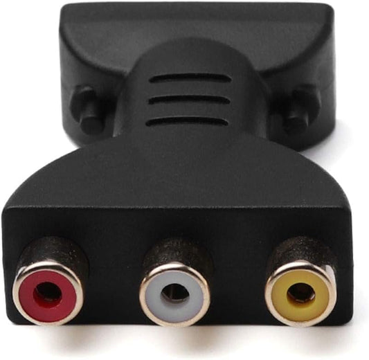 HDMI to RCA Adapter, Male to 3 Female AV Converter for HDTV DVD, Black