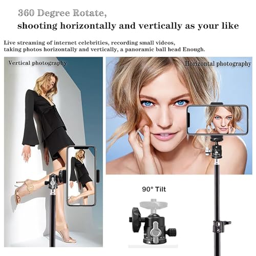 Ailight Mini Ball Head, 360° Panoramic Tripod Head, Universal 1/4" to 3/8" Screw Adapter Swivel Ball Head Tripod Mount, Dual Cold Shoe Mount for DSLR Cameras Camcorder Light Photograph Accessories - size: 1 pack