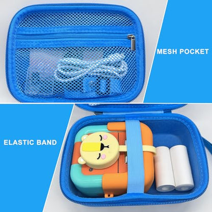 Makolle Kids Camera Case Compatible with Goopow/ESOXOFFORE Seckton/Dylanto/CIMELR Children Digital Video Camera Toys Holder for SD Card、Prints Paper、USB cable, card reader More- Blue (Box Only) - color: Blue