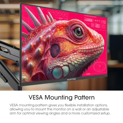 New! Sceptre 27-inch Prime Gaming Monitor DisplayPort x2 180Hz HDMI x2 180Hz Build-in Speakers, Machine Black 2027 (E275B-FW180T Series) - size: 27