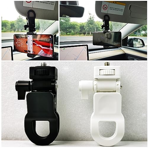 2 Pack Monitor Camera Mount Clamp Clip Screen LCD Display Top Fill Light Flash Holder Webcam Stand with 1/4 Screw Universal Connector for Phone Tripod Tablet Video Live Stream