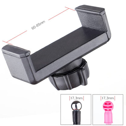 VizGiz 2 Pack Ring Light Phone Holder Replacement Clamp 17mm Rotate Ball Hole Clip Base for Hose Gooseneck Support Stand Live Broadcast Tripod Monopod Mount Attachment Cradle