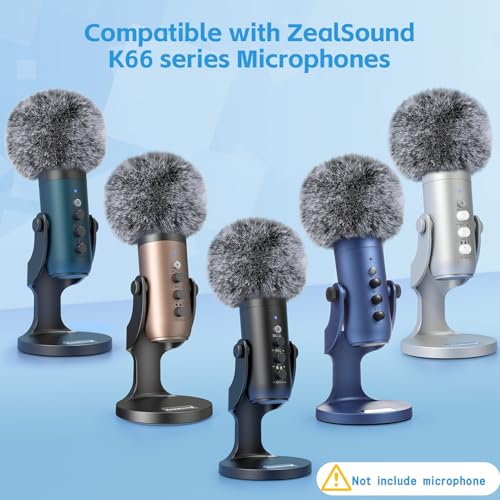 ZealSound USB Microphone k66pro and Furry Windscreen d65k Bundle