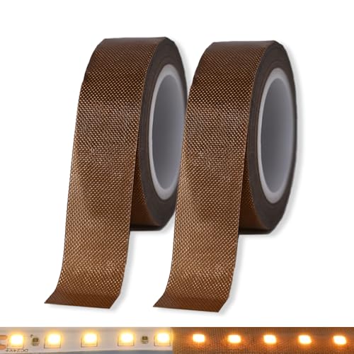 Light Dimming Tape 2 PCS 0.59inx29ft Led Light Strip Masking Tape Lighting Soften Cover Sticker, Coffee-Colored