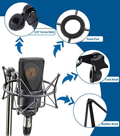 TLM 103 Shock Mount - Microphone Mount Compatible for Neumann TLM 103 M147 Condenser Mic by SUUNTOKS,Black - style: Black Compatible with TLM 103