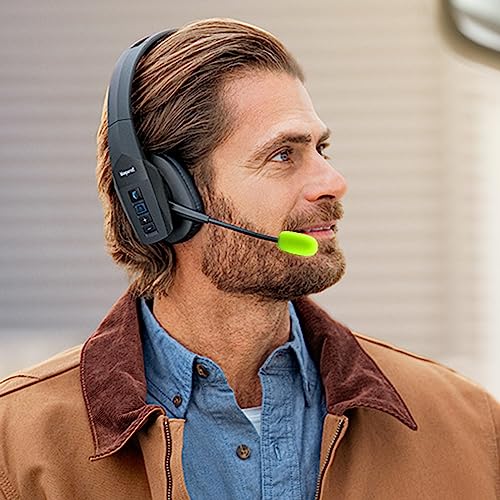 LEFXMOPHY for BlueParrott B250-XTS Foam Replacement for Blue Parrott B250 B350 B450 B550 C400 S450 Noise canceling Headset Microphone Pop Filter Windscreen Mic Cover, 3-Pack Green