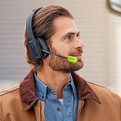 LEFXMOPHY for BlueParrott B250-XTS Foam Replacement for Blue Parrott B250 B350 B450 B550 C400 S450 Noise canceling Headset Microphone Pop Filter Windscreen Mic Cover, 3-Pack Green