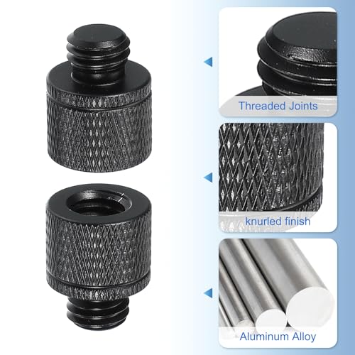 PATIKIL Tripod Screw Adapter 3/8" Female to M10 Male, 4 Pcs Tripod Nut Connectors Camera Mount Screw Camera Double Head Converter for Microphone Holder Magic Arms Accessories, 20 mm - size: 3/8" Female to M10 Male,20 mm