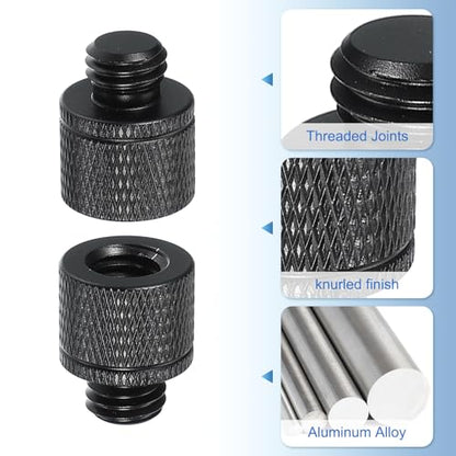 PATIKIL Tripod Screw Adapter 3/8" Female to M10 Male, Tripod Nut Connectors Camera Mount Screw Camera Double Head Converter for Microphone Holder Magic Arm Accessories - size: 3/8" to M10