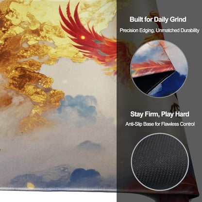 XXL Gaming Mouse Pad 35.4x15.7 Professional Large Mouse Pad & Computer Game Mouse Mat-90x40 Phoenixcmh - color: 90x40 Phoenixcmh, size: 35.4L x 15.7W inches
