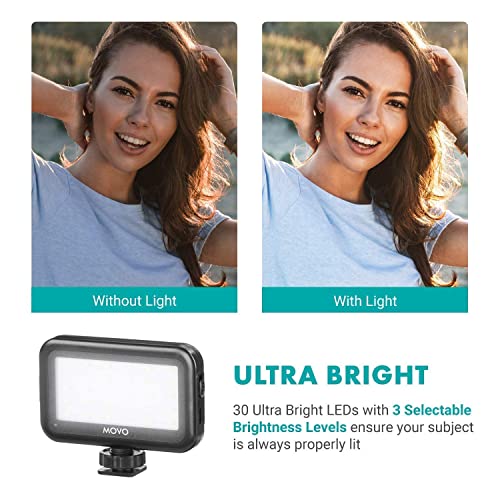 Movo iVlogger- iPhone Android USB Type-C Compatible Vlogging Kit Smartphone Video Kit Accessories: Phone Tripod, Phone Mount, LED Light and Cellphone Shotgun Microphone for YouTube, Vlog