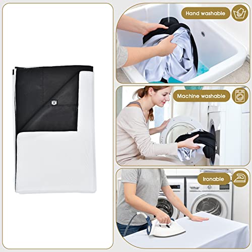 UTEBIT 6.5x10ft Black White Backdrop Screen, High Density Polyester Fabric | Pure Black White Photo Backdrop Curtain Screen with 4 Spring Clamps for Photography Photoshoot Portrait Party Video Studio - size: 3*5FT