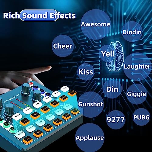 Podcast Equipment Bundle, BM-800 Podcast Microphone Bundle-Voice Changer with live Sound Card-Studio Condenser Microphone for Phone, PC, DJ, Perfect for Recording, Singing, Streaming and Gaming