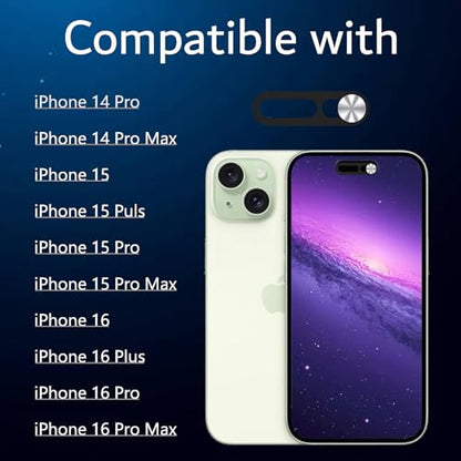 Front Camera Cover , Camera Cover Compatible with iPhone 14Pro/14Pro Max/iPhone15/15Puls/15Pro/15ProMax/iPhone16/16Pro/16Plus/16Pro Max,Webcam Cover Protector Protect Privacy and Security(2PCS,Silver) - color: Silver