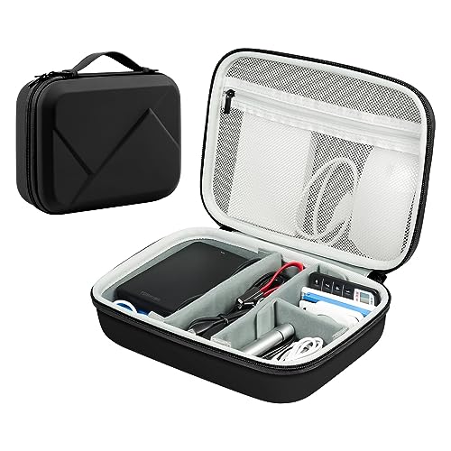 EVA Electronic Accessories Storage Case Large Shockproof Waterproof Storage Bag for Electronics Organizer Portable Cable Storage Bag for Travel or Work (Black, Single Layer) - color: Black, size: Single Layer