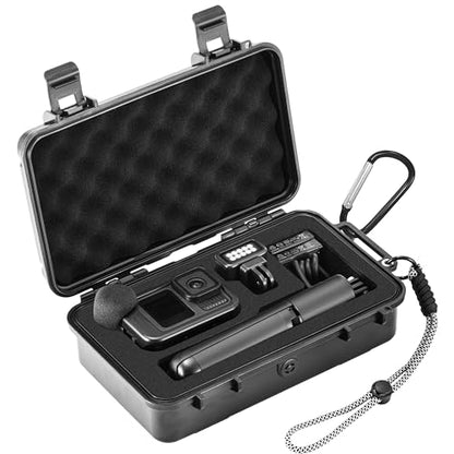 Hard Case for Gopro Hero 13/12/11/10/9 Media Mod/Volta/Light Mod,Wasterproof Organizer Travel Storage Case for Go pro Hero for dji osmo action 6 5 with 2 Batteries Accessories