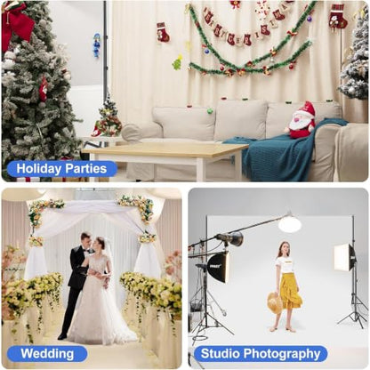 Photography Backdrop Stand Kit, Adjustable Photo Support Stand with 4 Spring Clamps, Carry Bag, Telescopic Background Frame, Green Screen, Product Photos, Video Recording ((6.6 x 9.8 ft)) - size: (6.6 x 9.8 ft)