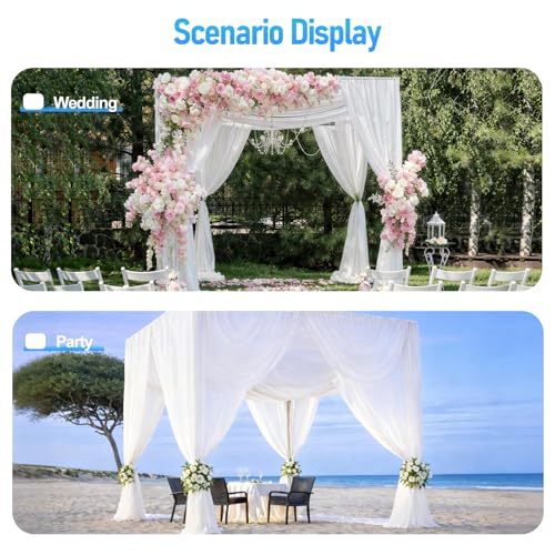 EMART Back Drop Adjustable Stand,10X10X10ft Square Backdrop Stand Heavy Duty Photography Background Support System Kit with 300° Rotatable Connector and 12 Spring Clamp for Party,Wedding,Photo Studio - size: 10×10×10ft(Square）