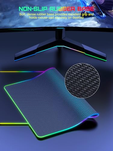 TopMade Wireless Charging Mouse Pad, RGB Gaming Mousepad, 35.4" x 15.8" Extra Large Waterproof Keyboard Desk Pad, Cool Computer Desk Mat, Black (Includes 20W PD Power Adapter & 6.56ft Woven Cable) - color: RGB-Black-35.4"x15.8"-with Adapter