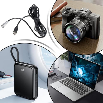 Camera Power Cord - Over Current Protection Electronic Accessories,Camera Fast Charging Power Cable - for Hikers Women Men Professionals Solo Photographers