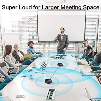 EMEET Bluetooth Speakerphone - Daisy Chain/Use Alone up to 16 attendees, M220 Professional Wireless Speakerphone 360°Voice Pick-up 8 AI Noise Cancellation Mics Skype Speakerphone for Conference Calls - style: M220-16 People