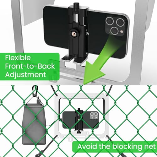 Cell Phone Fence Mount with Shade, Game Changer Mounting Kit, Gamechanger Streaming kit Works with iPhone, Mevo Start, Phones, and GoPro, for Recording Baseball Games(Upgraded Version) - size: MINI