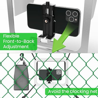Cell Phone Fence Mount with Shade, Game Changer Mounting Kit, Gamechanger Streaming kit Works with iPhone, Mevo Start, Phones, and GoPro, for Recording Baseball Games(Upgraded Version) - size: PRO