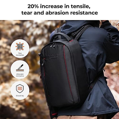 K&F CONCEPT Camera Backpack for Photographers Large Waterproof Photography Camera Bag with Laptop/Tripod Compartment for Men Women Black Red - style: Formal