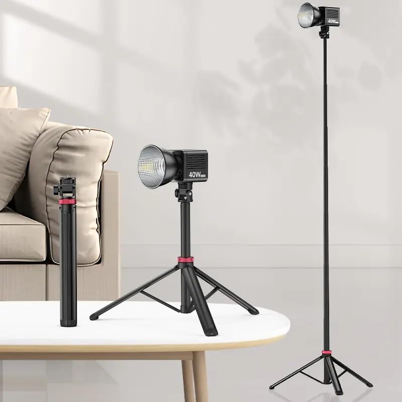 80'' Webcam Floor Tripod Stand Holder for Logitech C920x/MX Brio 4K/C922x/C930e/Brio 501/StreamCam Webcams/iPhone 17 16 15 14/Samsung S26 S25 S24 S23 Smartphone,Compatible with Gopro Action Cameras