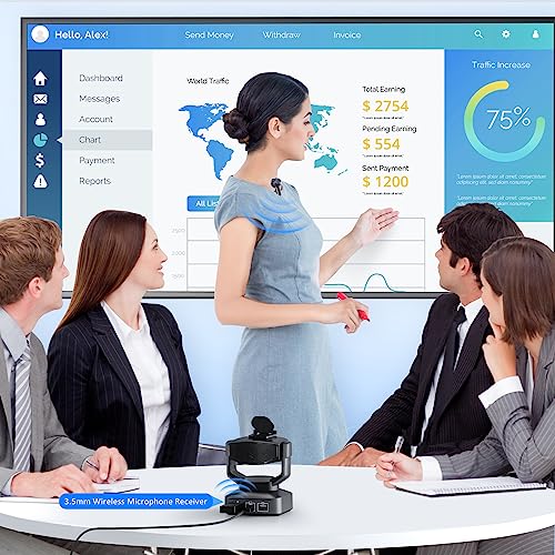 NexiGo Zoom Certified, N990 (Gen 2) 4K PTZ Webcam, Video Conference Camera System with 5X Digital Zoom, Sony_Starvis Sensor, Position Preset, Dual Stereo Mics, 3.5mm Audio Jacks for External Mics - style: PTZ Webcam 4K
