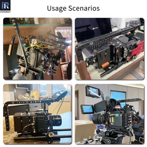 INNOREL CB3 CNC Aluminum Alloy Multi-Function Cheese Handle, Cheese Grip Extension Bar, Featuring 3/8" and 1/4" Arri Locating Holes for Camera Cage Frames, Cheese Plates, Any 3/8" Threaded Point - size: CB3