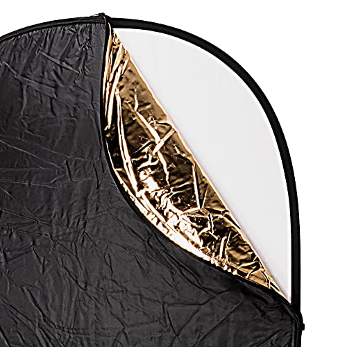 Fotodiox 48x72in 5-in-1 Collapsible Reflector Panel with Bag for Photography and Video - Black, Gold, Silver, Translucent, and White Panel - size: 48x72in (120x180cm)