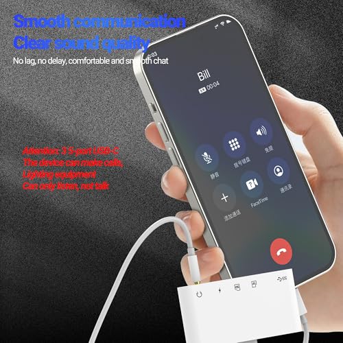 SD Card Reader Hub USB C Lightning USB to OTG 3.5mm Aux Charger TF Adapter (5in1) for iPhone 17 16 15 14 13 Pro Max Splitter Camera Computer Android Audio Charging Accessories Compatible with Samsung