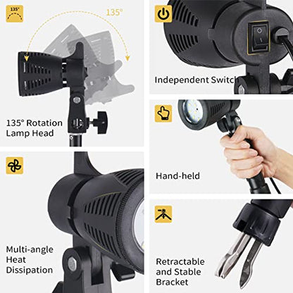 Meking Mini Softbox Photography Lighting Kit, 2700K Tabletop Led Lamp Continuous Warm Lighting System for Small Product Photo Video Studio Shooting, 2 Pieces - color: Warm Light