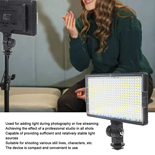 LED Video Light, 30W 416Pcs LED Light Panel Portable Camera Camcorder Video Light, Multi Angle Adjustment, Photo Lighting Fill Lamp for Live, Streaming, Photography