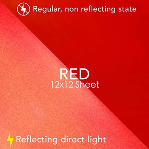 Reflective Vinyl Permanent Adhesive, 12x12 Reflective Vinyl Sheets Tape for Cricut, Cars, Bikes, Signs, Helmet Stickers, Address Numbers by Turner Moore Edition (Red, Blue, Green, Black, 4 Pack) - color: Red, Blue, Green, Black