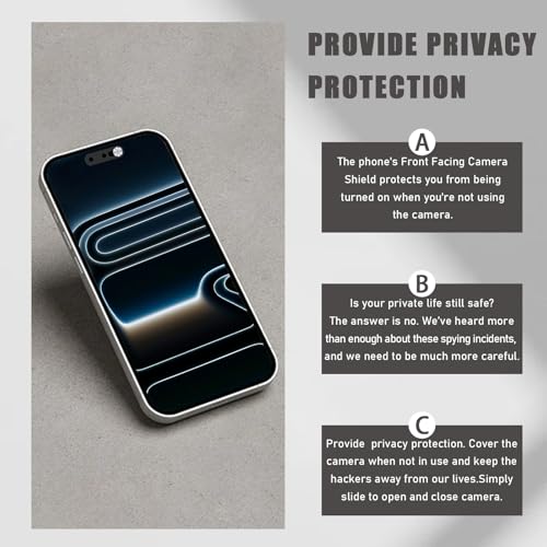 Front Camera Cover Compatible for iPhone 17 Pro Max/ 17 Pro/17 Air/17,Webcam Cover Protect Privacy and Security,Not Affect Face ID,Strong Adhesive-Silver-Updated Version - color: Silver