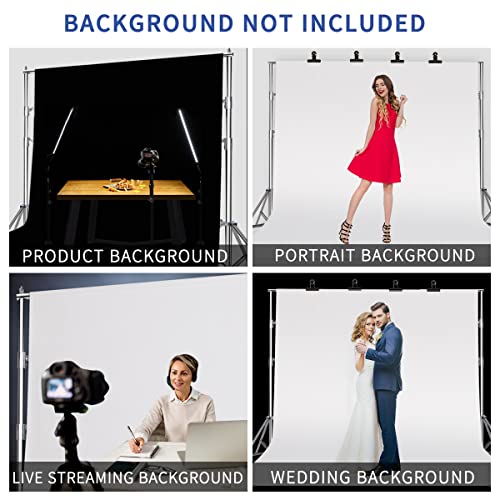 8.5 * 10 FT Stainless Steel Backdrop Stand,Photo Video Adjustable Background Support System Stand Kit with Carry Bag for Parties,Wedding,Photography Studio